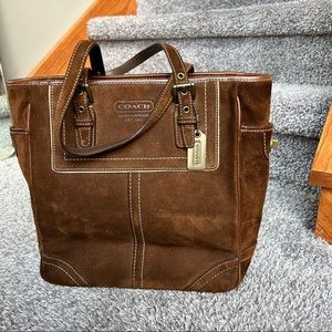 Coach Brown Suede Leather Satchel F06Q-F10410 in Excellent condition!